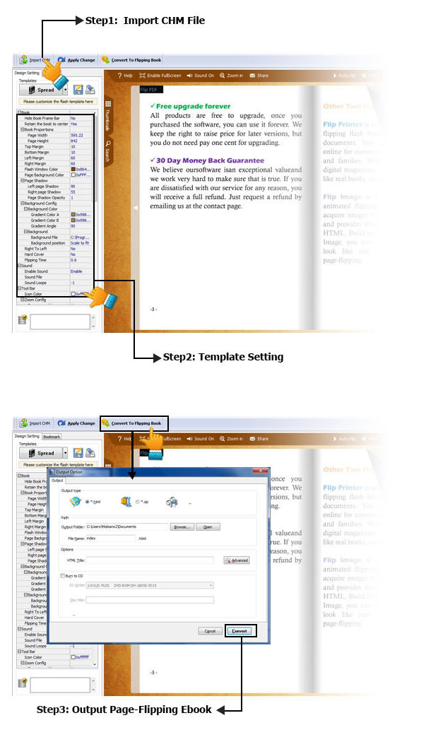 easy steps of using Flip PDF for iPad